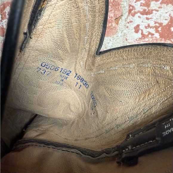 Dan Post Black Cowboy Boots - Picture 3 of 4